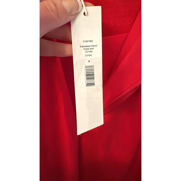 Cushnie Sleeveless Pencil Dress Cerise Size 8 NWT - Picture 6 of 6